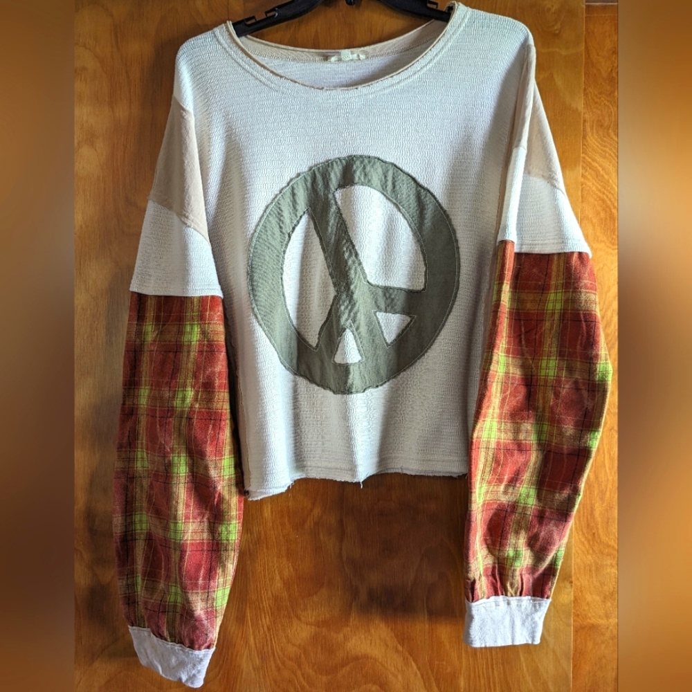 Oli & Hali Boho Oversized Patchwork Top L